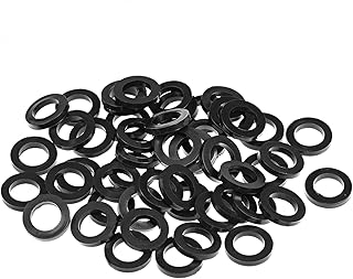 uxcell Rubber Flat Washers 16mm OD 10mm ID 2.5mm Thickness for Faucet Pipe Water Hose, Pack of 50