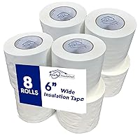 Vista 6 de Cinta de sellado de barrera de vapor blanca de 6 pulgadas de ancho x 180 pies de largo - 1 rollo impermeable e ideal para espacios de acceso