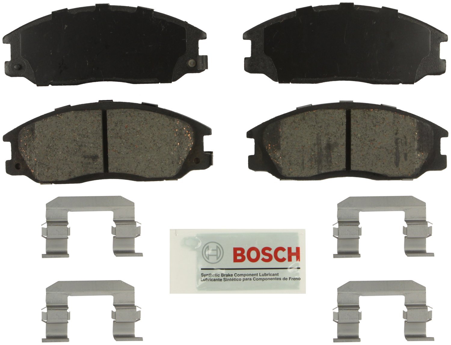Bosch BE1324H Blue Disc Brake Pad Set with Hardware - FRONT — view 222