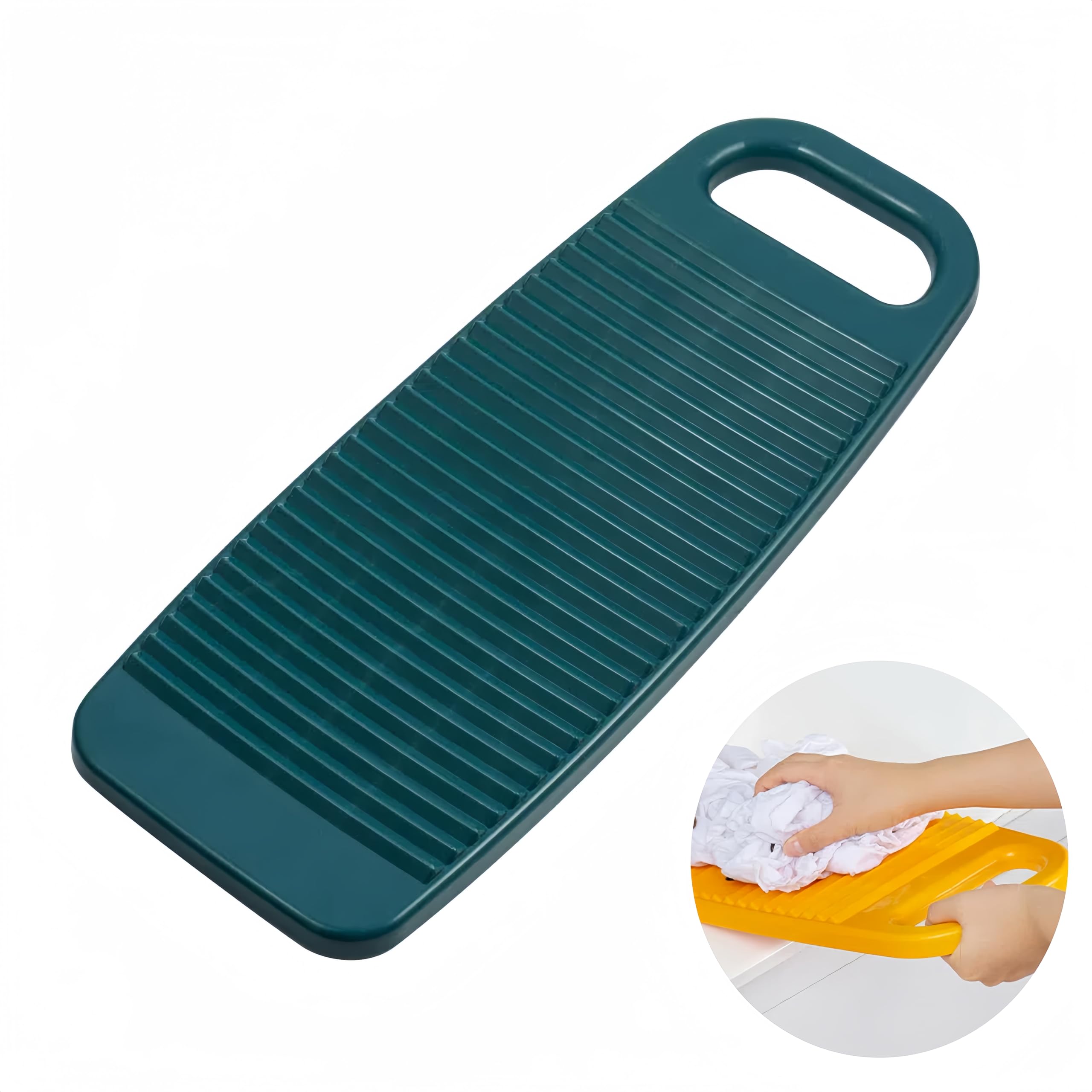 Cansybil Non-Slip Plastic Laundry Washboard for Hand Washing Clothes(Blue)