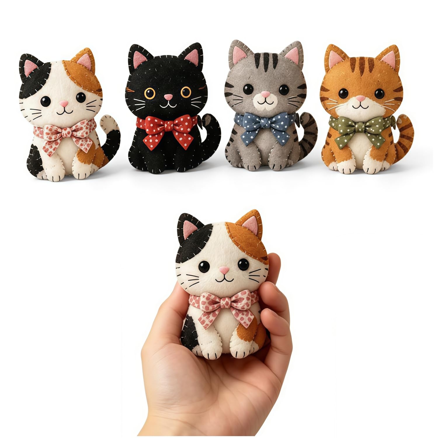 Kit de manualidades de animales de tela DIY coser sin cortar fieltro principiantes