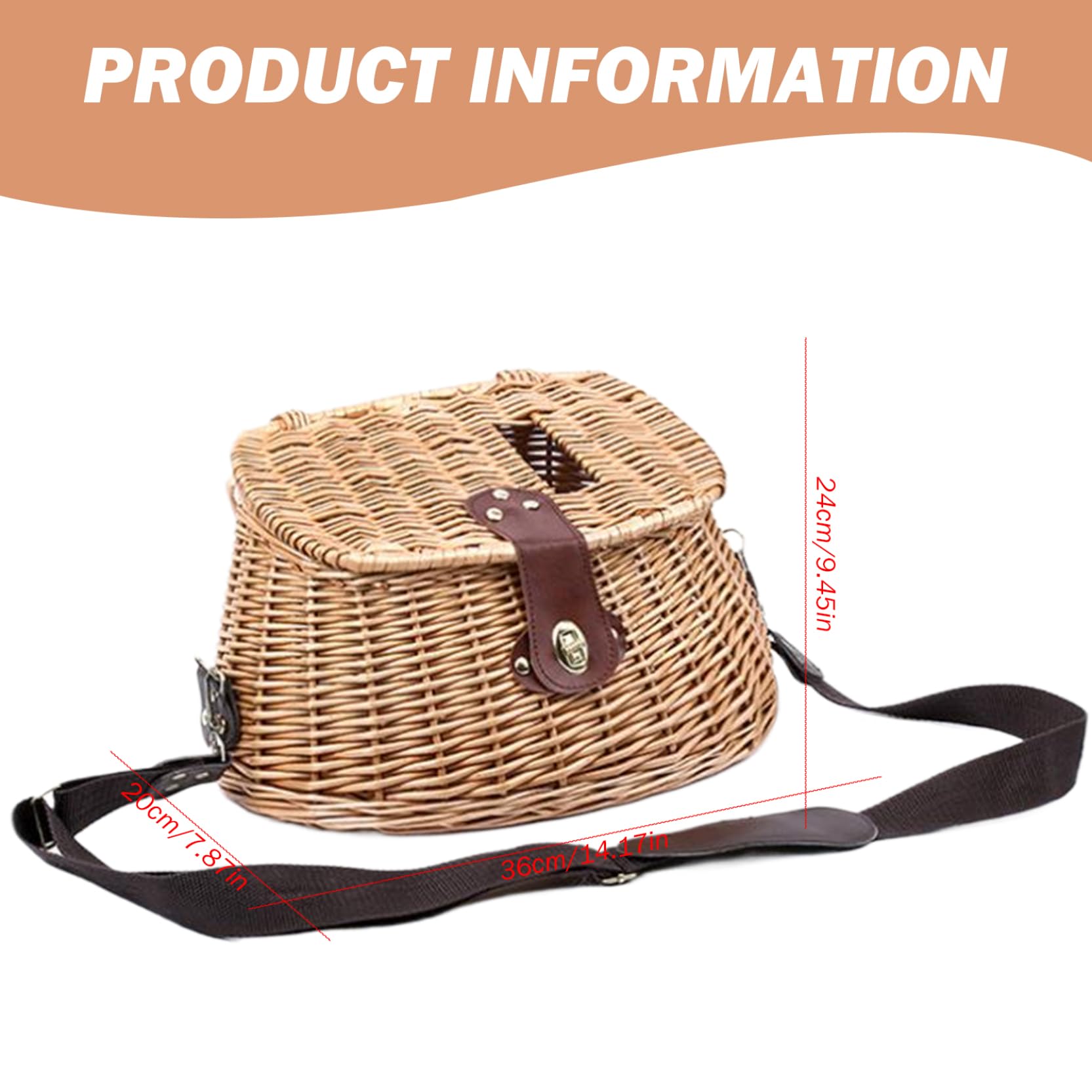 Kalastussaari Fish Basket Wicker Fish Basket With Lid And