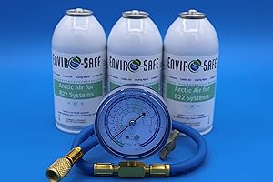 ENVIRO-SAFE Refrigerant for Home AC (3 Cans Arctic Air for R22 Refrigerant)