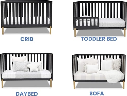 Miniatura 4 de Delta Children Hendrix - 3 cajones cómoda gris medianoche bronce