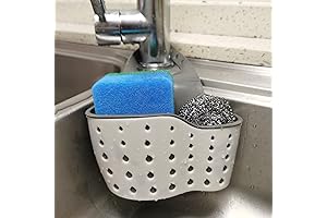 Kitchen Sink Caddy Sponge Holder,Hanging Kitchen Adjustable Strap Faucet Caddy(1pack)