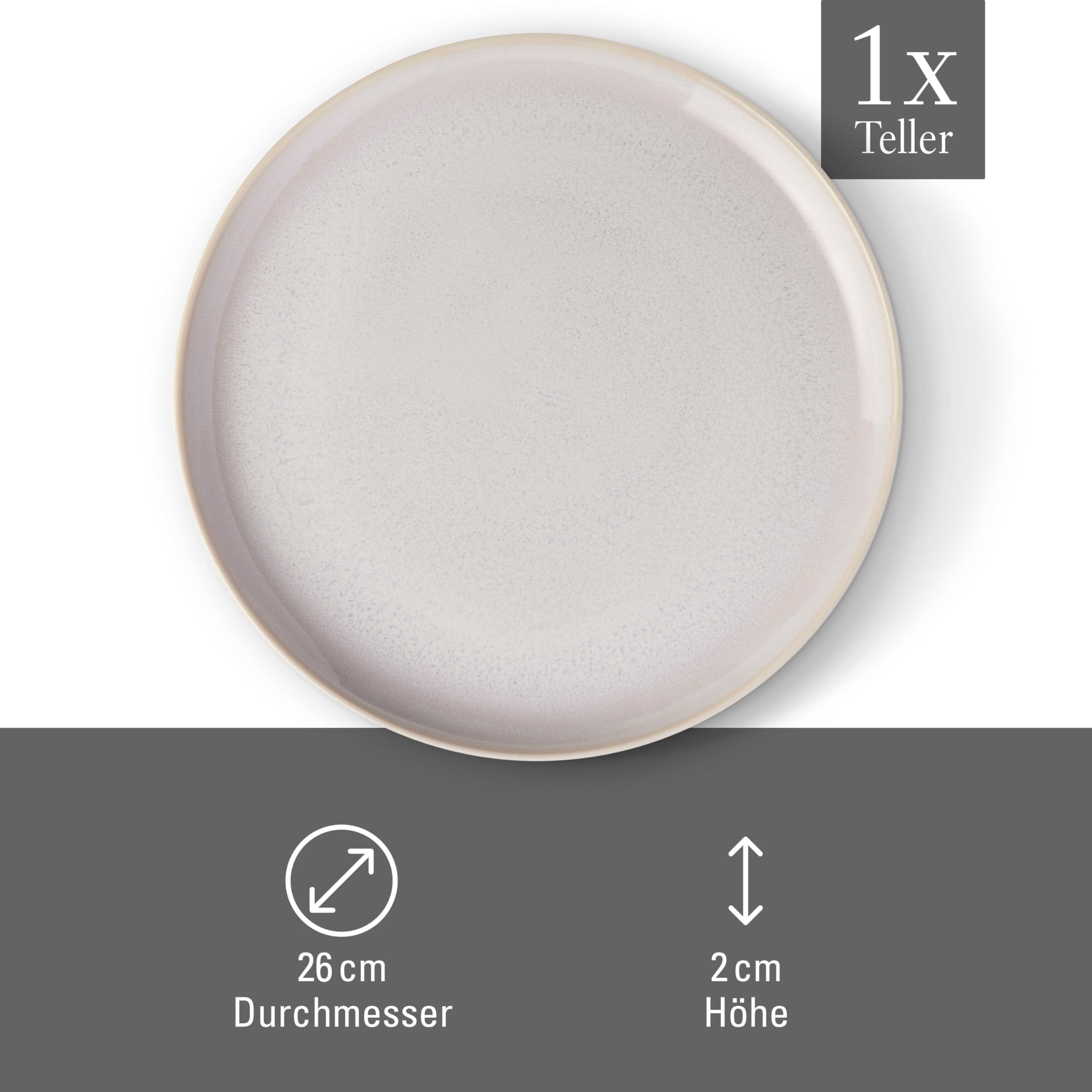 like. by Villeroy & Boch, Crafted Cotton, Dinner Plate, Premium Porcelain, Dishwasher-Safe, Microwave-Safe, Stackable, Plate - Image 3