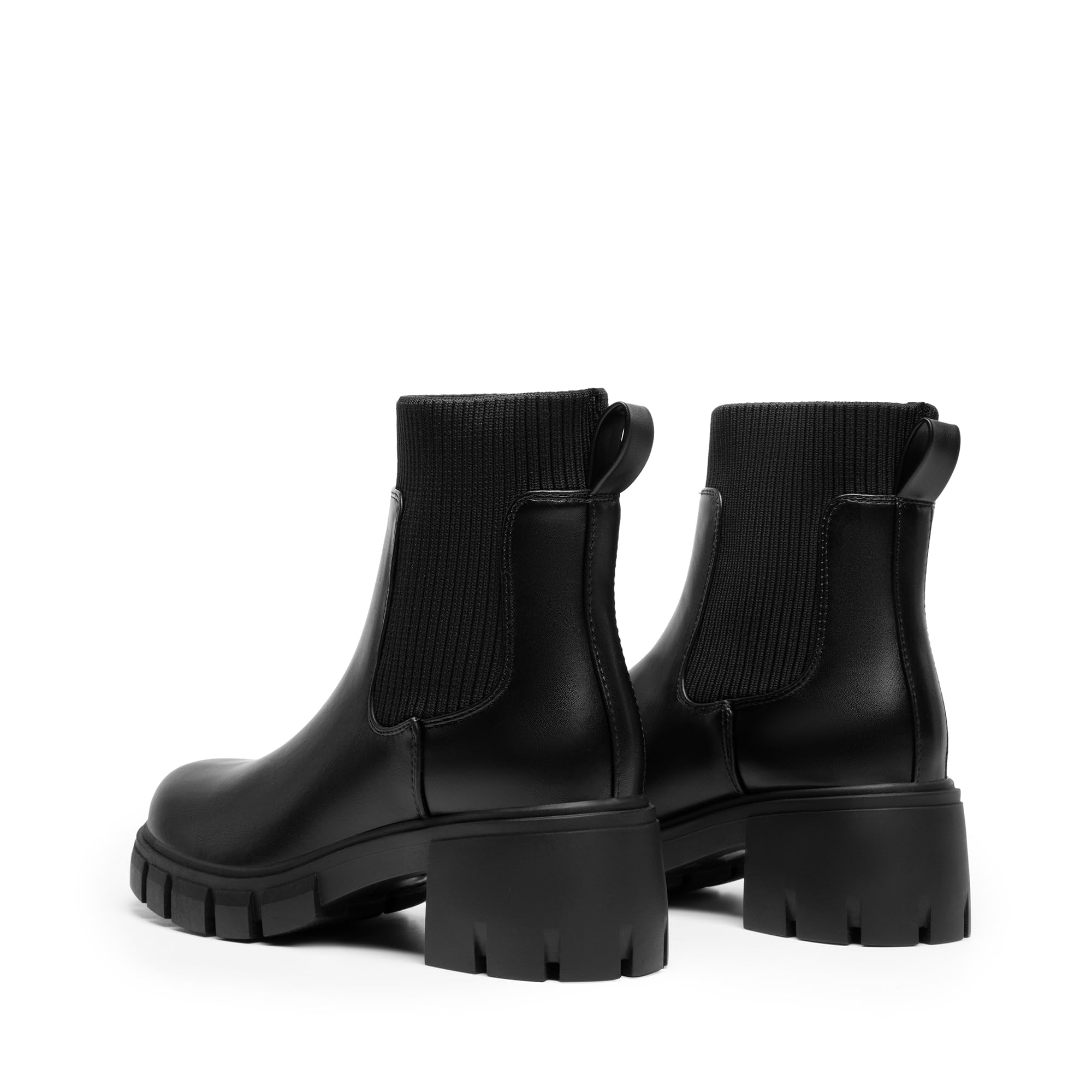 DREAM PAIRS Stivali da Donna Casuale Chelsea Stivaletti Tacco Medio Stivaletto Blocco Tacco