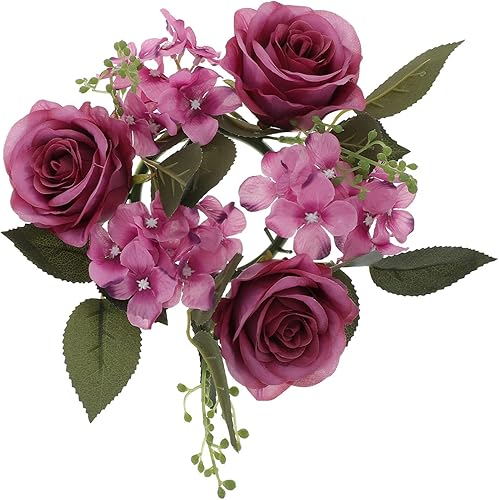 Garneck Guirnalda de velas artificiales, 3 unidades, corona de verano, anillos de vela, accesorios de boda, coronas de Pascua para puerta delantera,