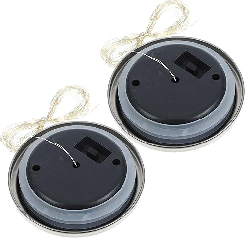 Miniatura 8 de DOITOOL 2 unids crack bola lámpara cubierta tarros tapas luz solar al aire libre luces solares decorativas luces solares linternas solares caja de