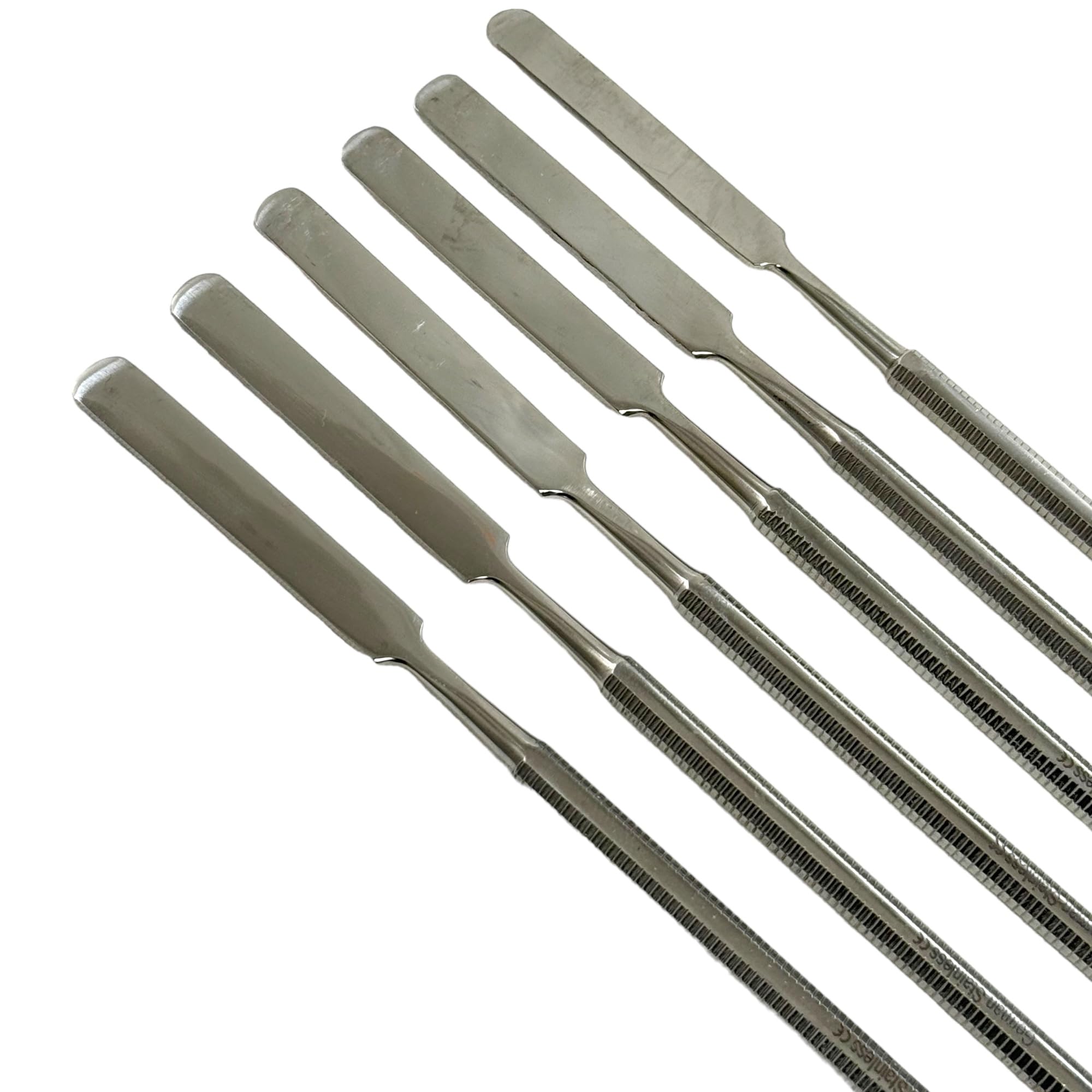 Set of 6 Dental Cement Spatulas Flat Single End Mixing Restorative Spatulas - German Stainless Steel