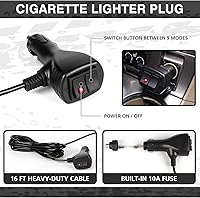 Vista 5 de RONSTA 2 luces de baliza para camiones, luz estroboscópica LED, 12 V-24 V, ámbar, 36 luces LED intermitentes de seguridad con magnético y cable