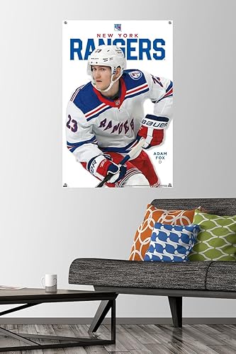 Miniatura 8 de Trends International NHL New York Rangers - Póster de pared de la serie 23 de Adam Fox, 14.72 x 22.37 pulgadas, paquete de póster premium y alfiler