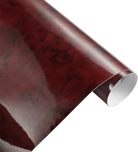 Miniatura 10 de Papel de contacto autoadhesivo con textura de vinilo de grano de madera de alto brillo, para decoración interior de automóvil, calcomanías de estilo