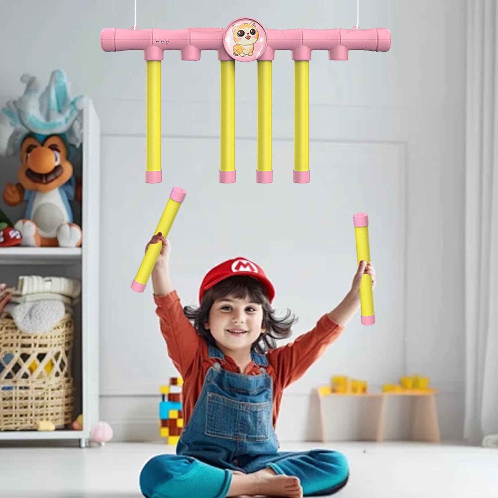 UOCAI Jeu De Bâtons Tombants – Réaction Et Coordination Œil-Main – 3 Vitesses Réglables – Cadeau Enfant