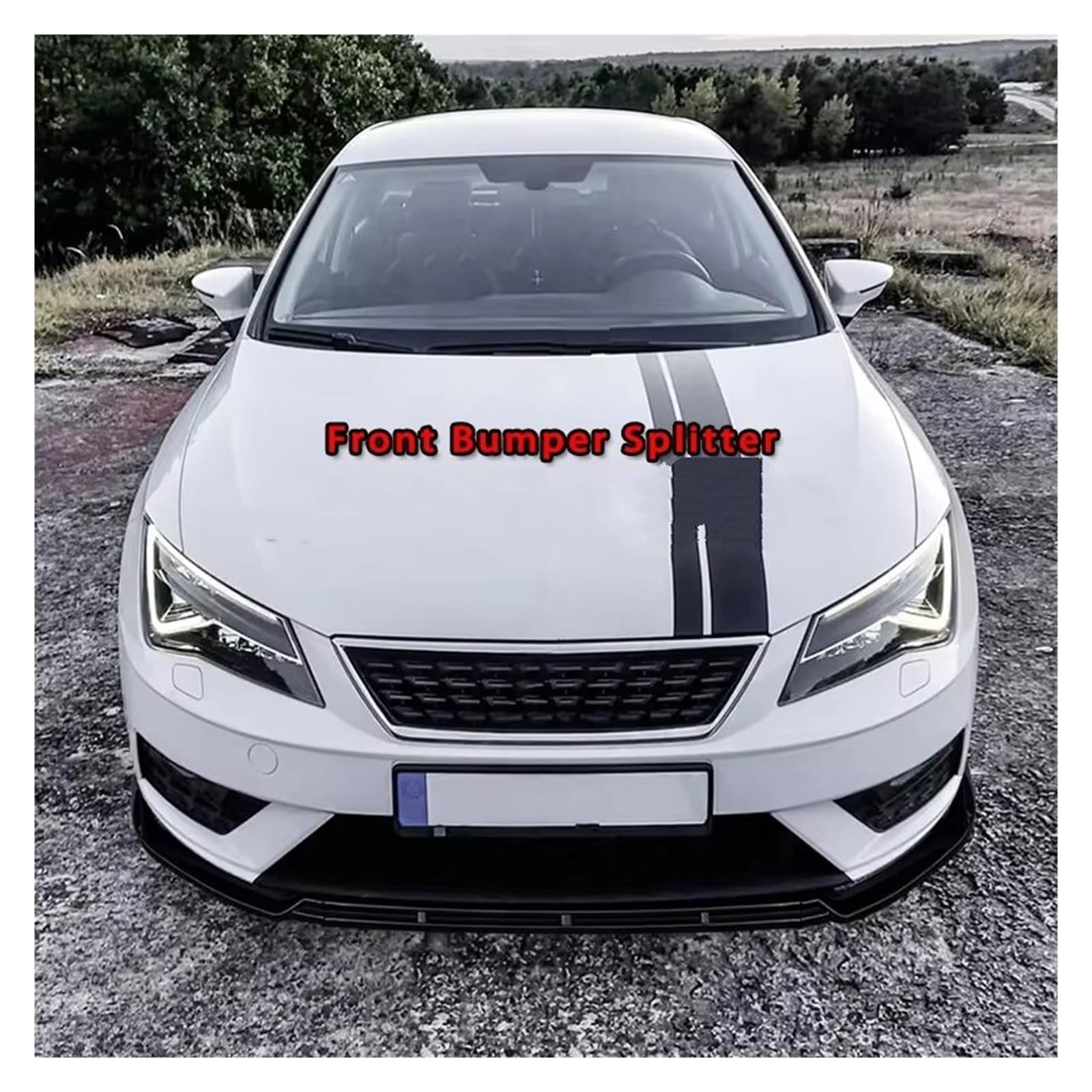 Spoiler Delantero para Asiento para Leon MK3 5F para TDI para TSI ST SC 2012-2019 Separador Labios Parachoques Delantero Alerón Protector Delantero Alerón Delantero Frontal