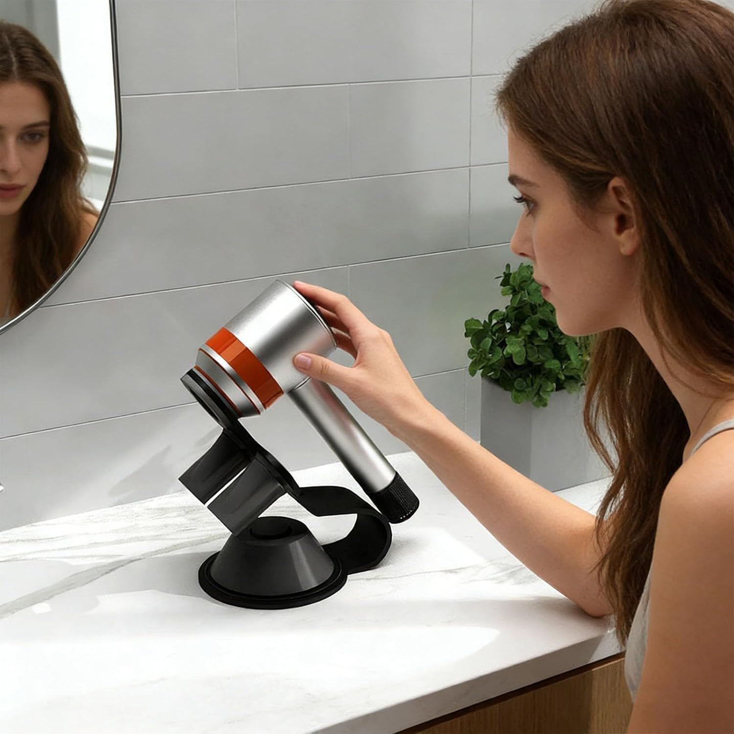 Easy Installation Hair Dryer Holder Tool Complimentary Assembly for Quick Arrange in Busy Households and Salons Mount Addition