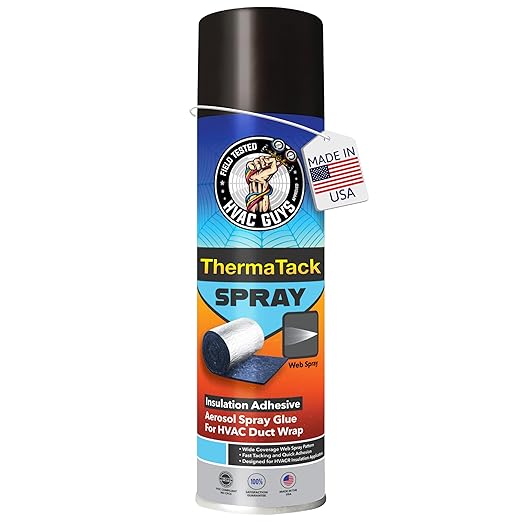 ThermaTack Duct Insulation Wrap Spray Adhesive | Spray Adhesive for Insulation and Duct Wrap | Insulation Sealant