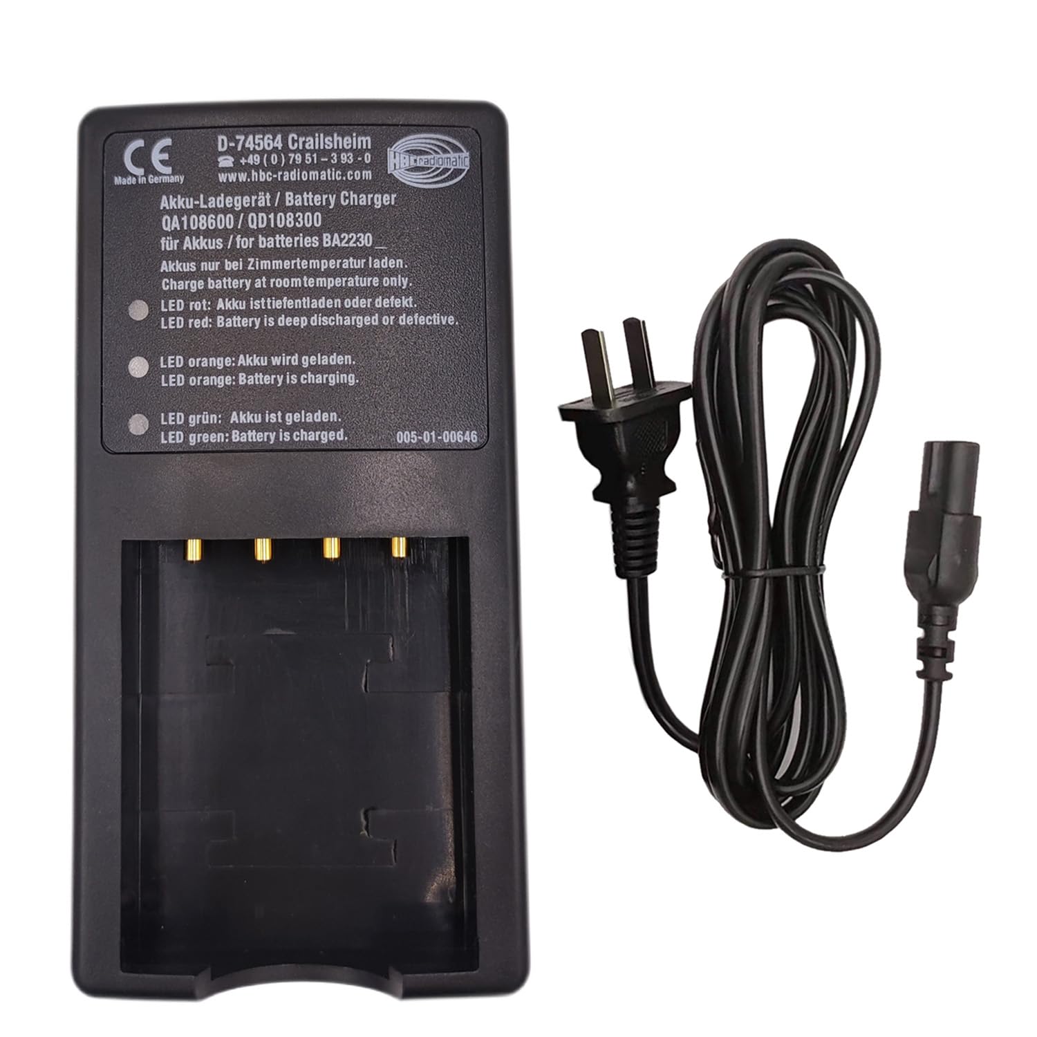 AC 110V - 220V QA108600 QD108300 Charger for HBC Battery Charger D-74564 for BA223030 Cha…