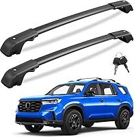 KINGGERI 300lbs Lockable Roof Rack Crossbars for Honda Pilot 2023-2026 (Sport TrailSport Touring Elite w/ Raised Rails) - Anti-Theft Aluminum Rooftop Carrier