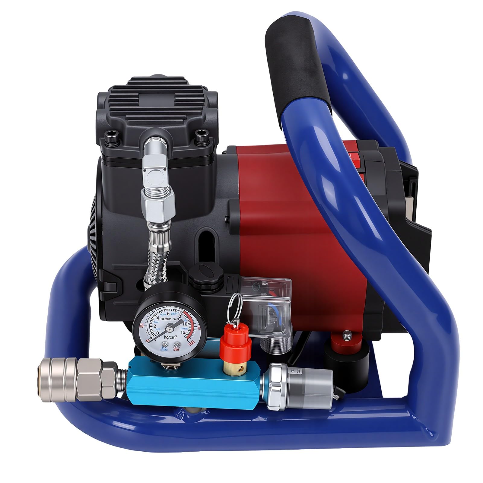 banapoy Compressore d'aria a Batteria 350 W 0-2800 Giri/min, Serbatoio da 1,5 Litri Pompa d'aria a Batteria a 7 Bar Silenzioso per BL 1815 BL 1820 BL1830, per Gonfiaggio Pneumatici Auto
