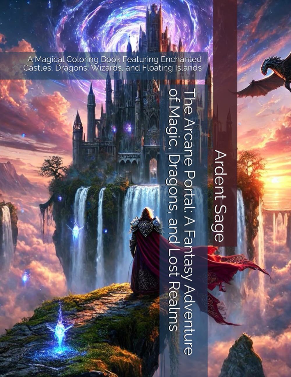 The Arcane Portal: A Fantasy Adventure of Magic, Dragons, and Lost Realms: A Magical Coloring Book Featuring Enchanted Castles, Dragons, Wizards, and Floating Islands