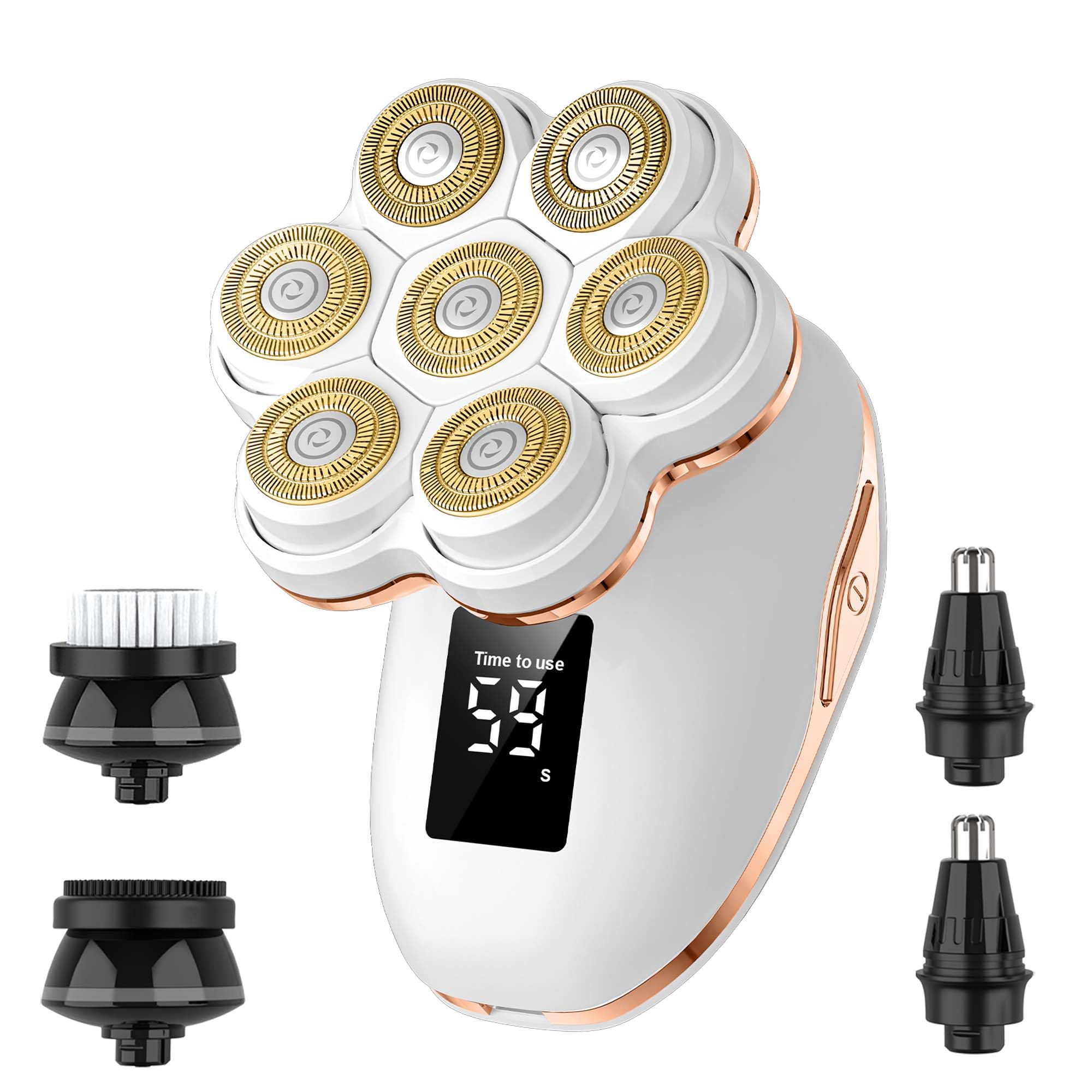 Electric Razors for Women Legs：7D Magnetic Detachable Head Flawless Razor-IPX7 Waterproof Wet Dry Cordless Trimmer-USB Rechargeable Travel Kit(G12)