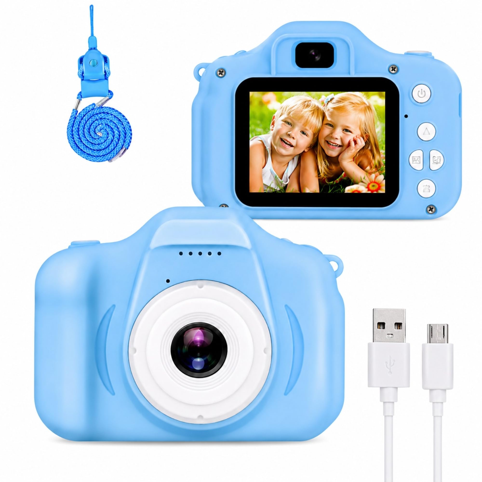 Kids Digital Camera for Boys & Girls Age 3-12 Years, 3.0MP 1080P HD Video Camera with 2 Inch IPS Screen, USB Rechargeable Portable Mini Camera for Kids with SD Card Slot & Lanyard-picture-19