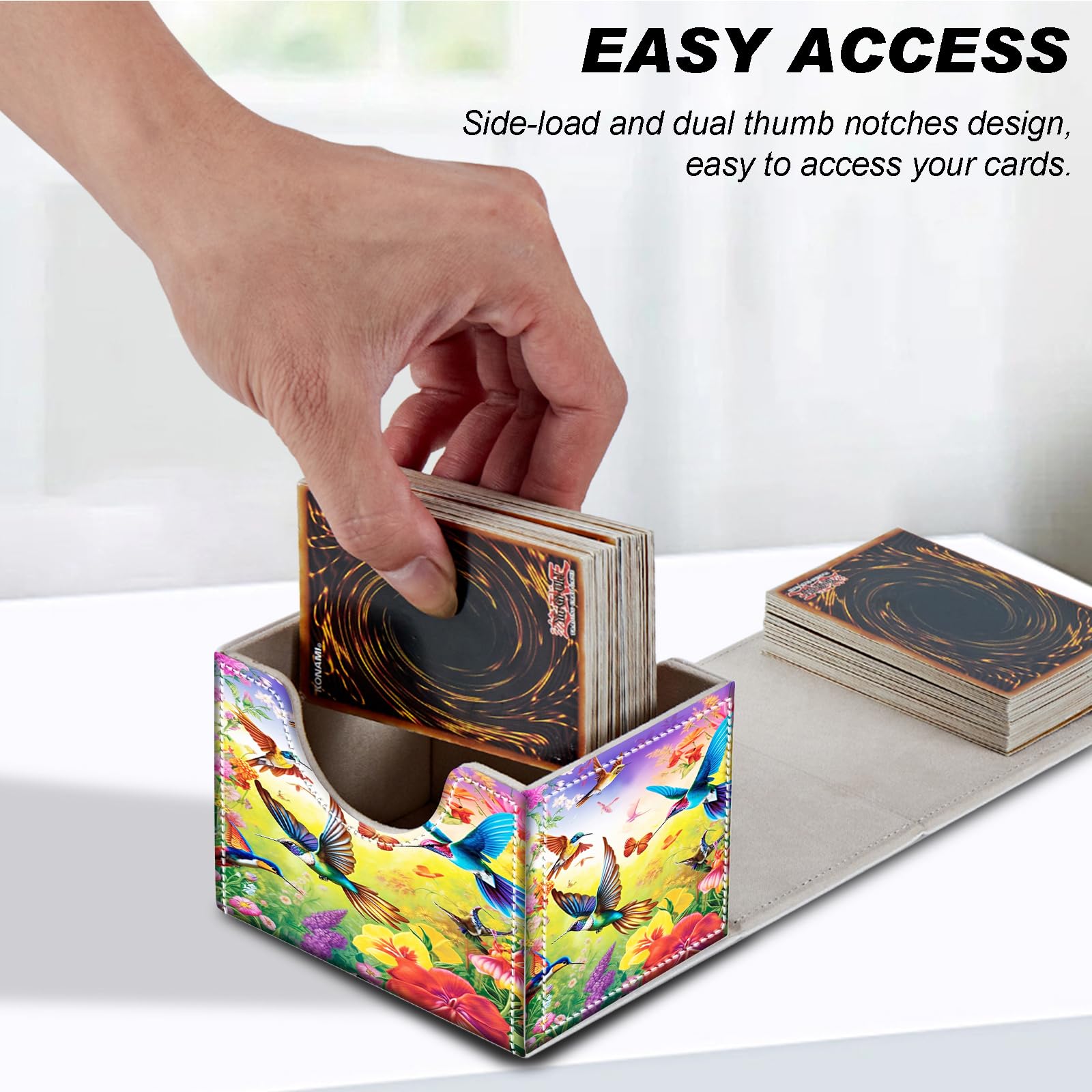 MTG Karten-Deckbox Aus PU-Leder – Wasserdichte Aufbewahrung Für 110+ Gesleepte Karten Mit Magnetschluss