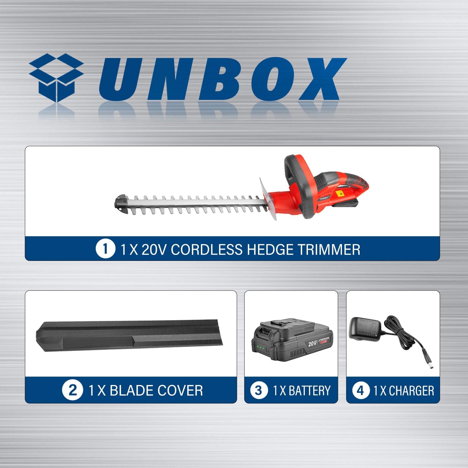 TOPEX 20V Cordless Hedge Trimmer Shears Cutter Garden Tool Hedge Shears Electric Lightweight Hand Held Small Electric Grass Trimmer for Shrub, Garden, Grass Lawn