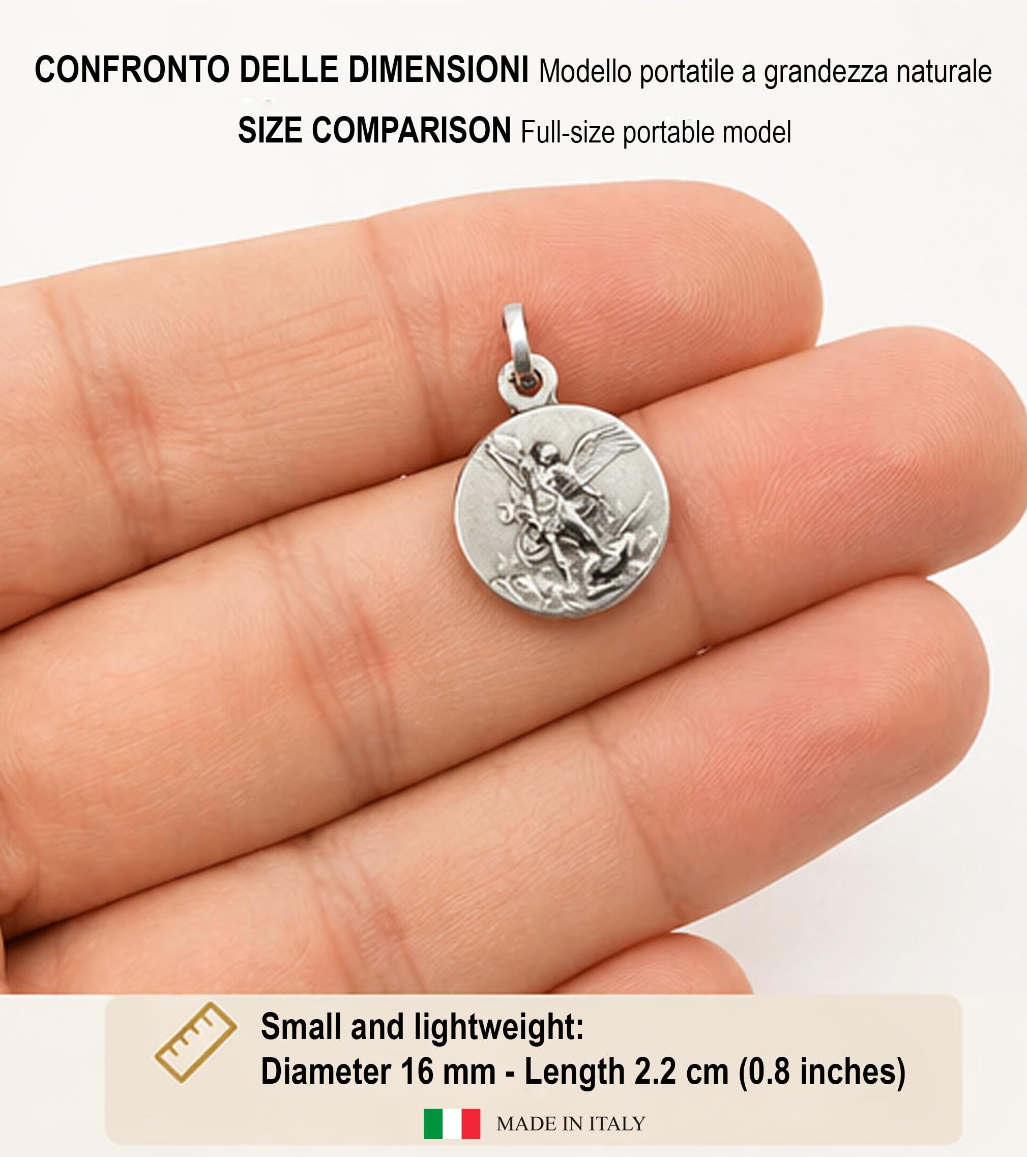 I G J Médaille de Saint Michel Archange en Argent Massif 925 millièmes - Patronne de la Police de la police d'État