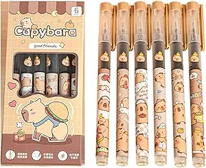 Capybara Stifte Set 4 Stück - Niedliche 0,5mm Gelstifte Mit Radierfunktion