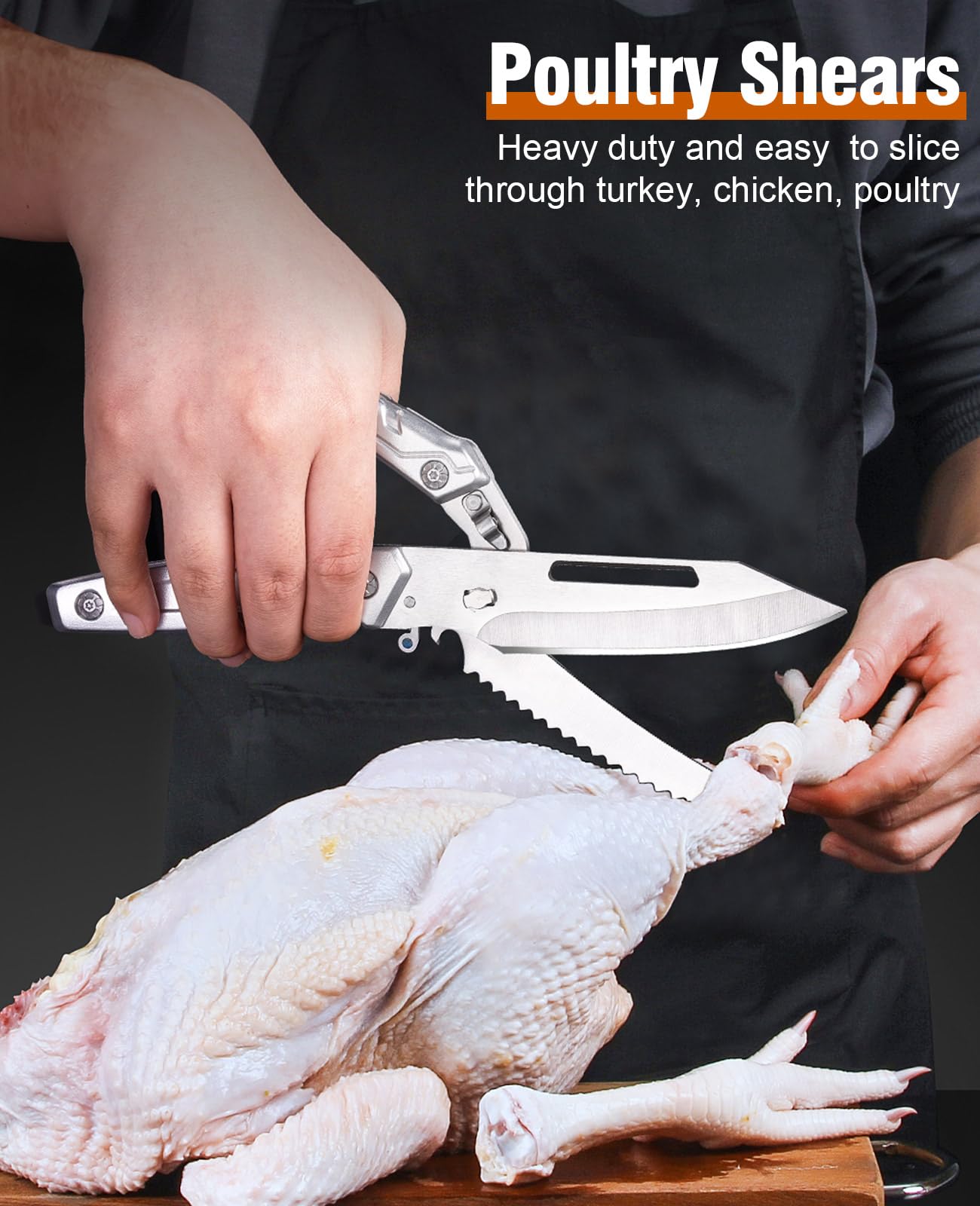 Naitesen 2PCS Brisket Carving Knife and All Purpose Kitchen Shears Set — Amazon image 3