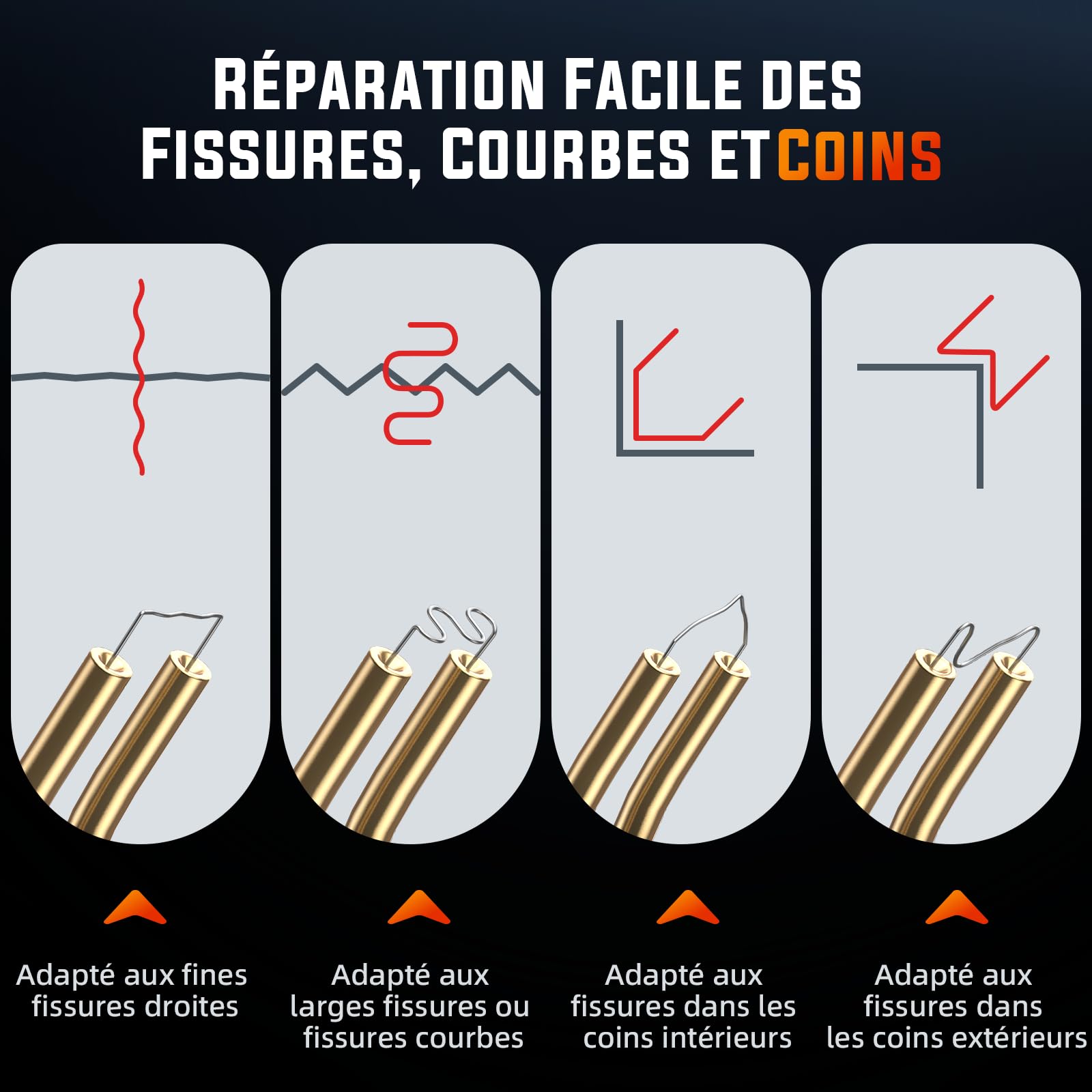 Katerk Soudage Plastique Machine, Fer a Souder Plastique avec 400PCS Agrafeuse Chaud, Bâtons Soudage & Outil de Truelle, Kit Reparation Plastiques pour Réparer un Auto/Moto Pare-Chocs