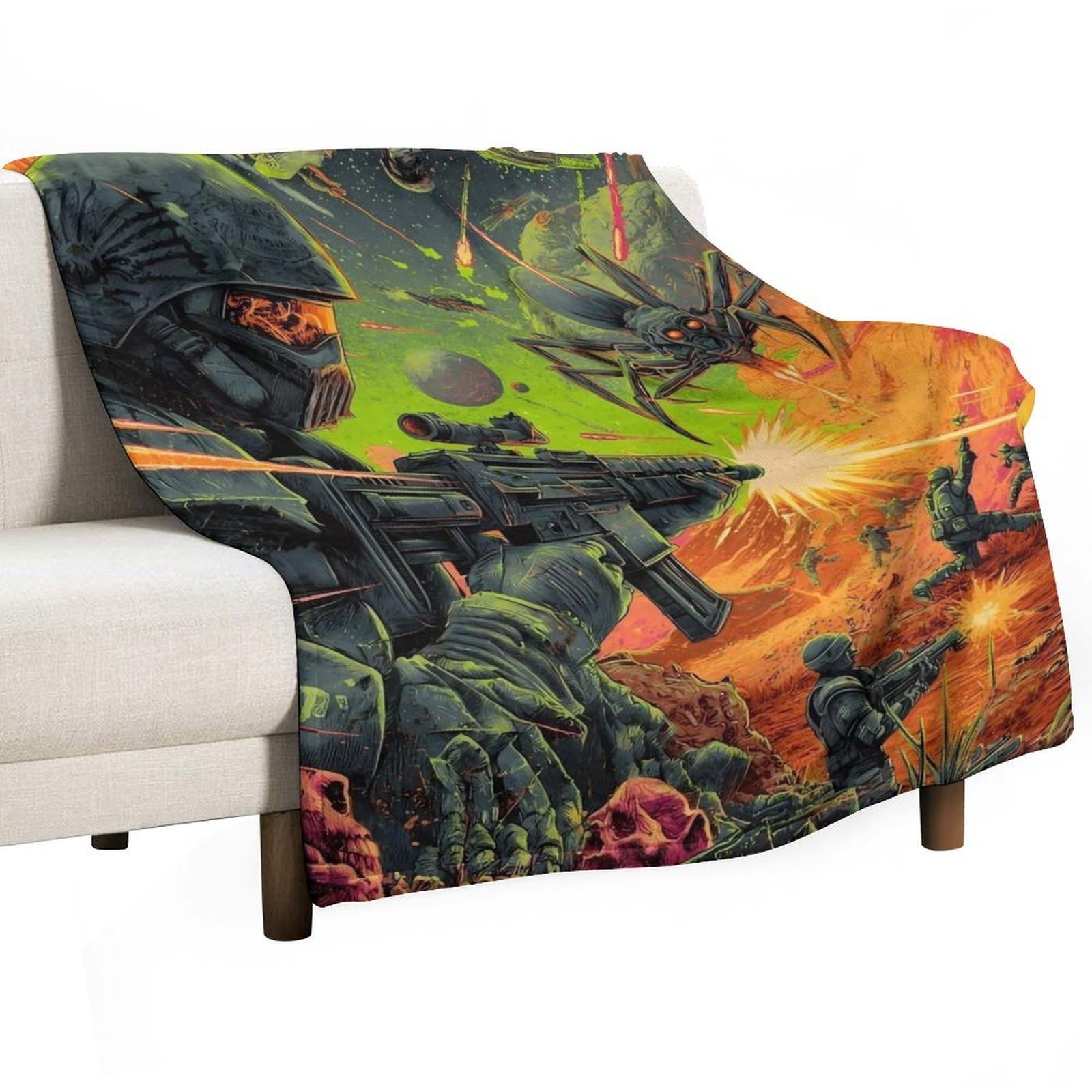YHGSREUOH The Zerg Invasion (3) Flannel Blankets Fleece Soft Throw Lightweight Plush Gifts for Couch, Bed, Cozy Sofa Plush, Chair, Lovers 150x200cm(60x80in)