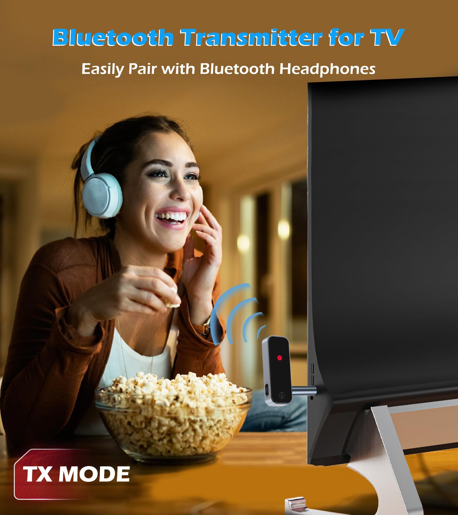 KAIY Bluetooth 5.3 Transmitter Empfänger, Bluetooth Transmitter für TV/AirPods/Kopfhörer/Flugzeug, Aux Wireless Adapter für Auto, Audioempfänger für Heimstereo/Autoradio/Lautsprecher