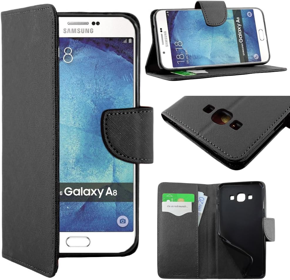 ebestStar - compatible with Samsung Galaxy A8 2015 Case SM-A800F Wallet Case PU Leather Flip Cover with Card Slot Holder, Black [Phone: 158 x 76.8 x 5.9mm, 5.7'']
