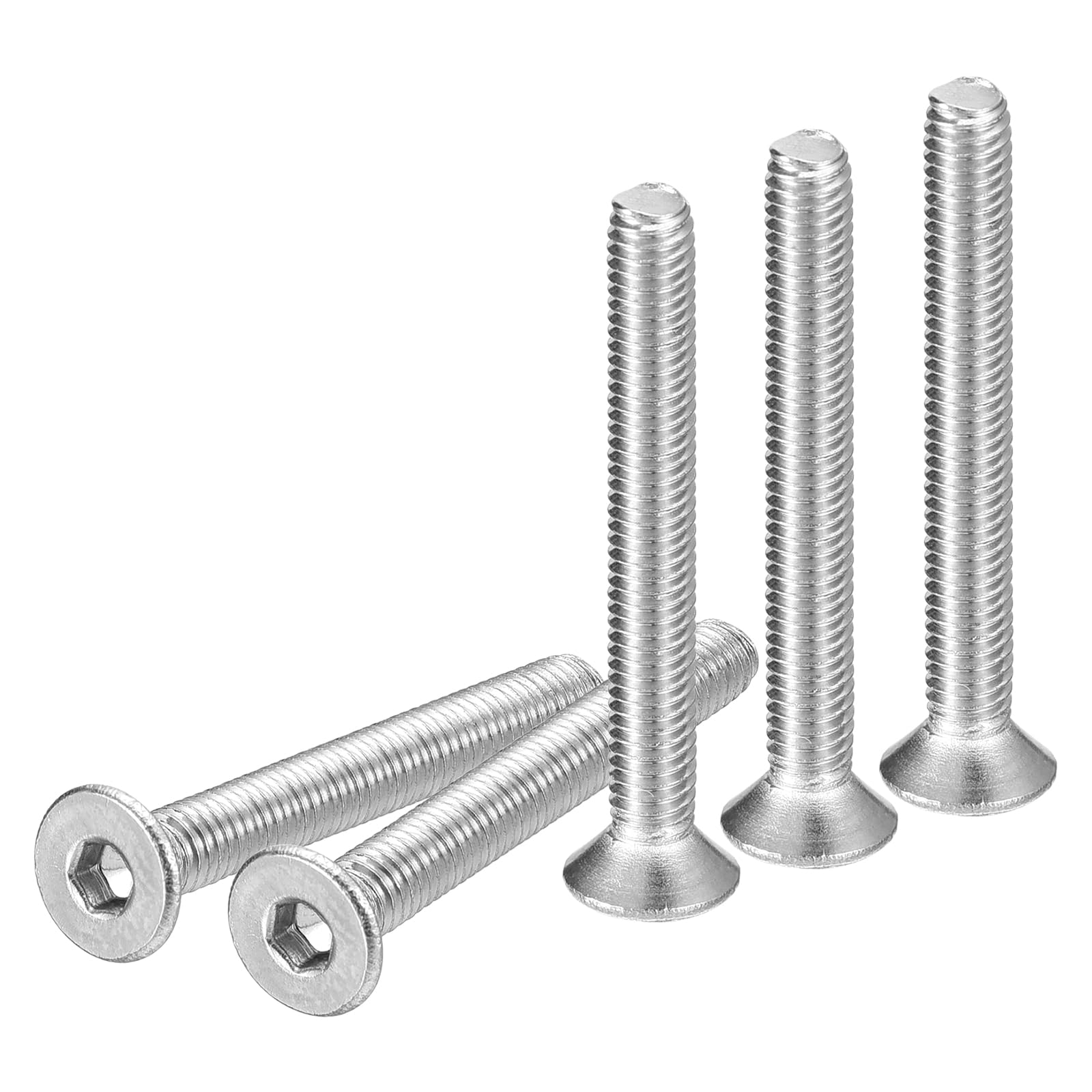 DTGN M3-0.5 x 25mm Flat Head Socket Cap Screws, 100 Pack 304 Stainless Steel Hex Socket Flat Head Screws, Full Thread