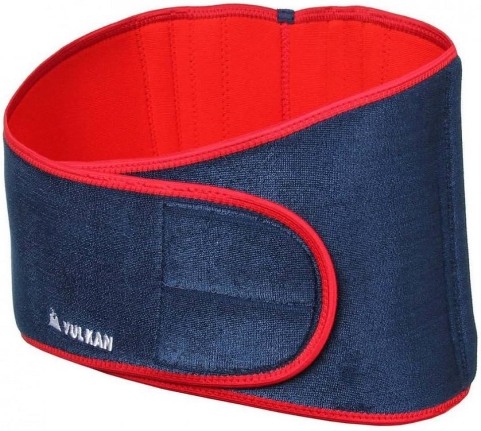 Vulkan Back With Stays Neoprene Support - Navy Blue/Red, One Size