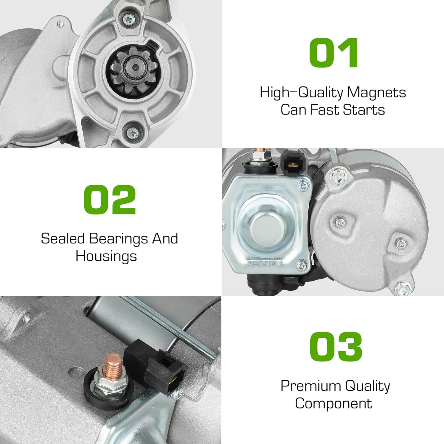 New Starter Fit for Toyota 6FGCU15, 6FGCU18, 6FGCU20, 6FGCU25, 6FGCU30, 7FG15, 7FG18, 7FG20, 7FG23, 7FG25, 7FG28, 7FG30, 7FGCS32 228000-4390 18410N, 228000-4392, 228000-4840, 9722809-439, 410-52353