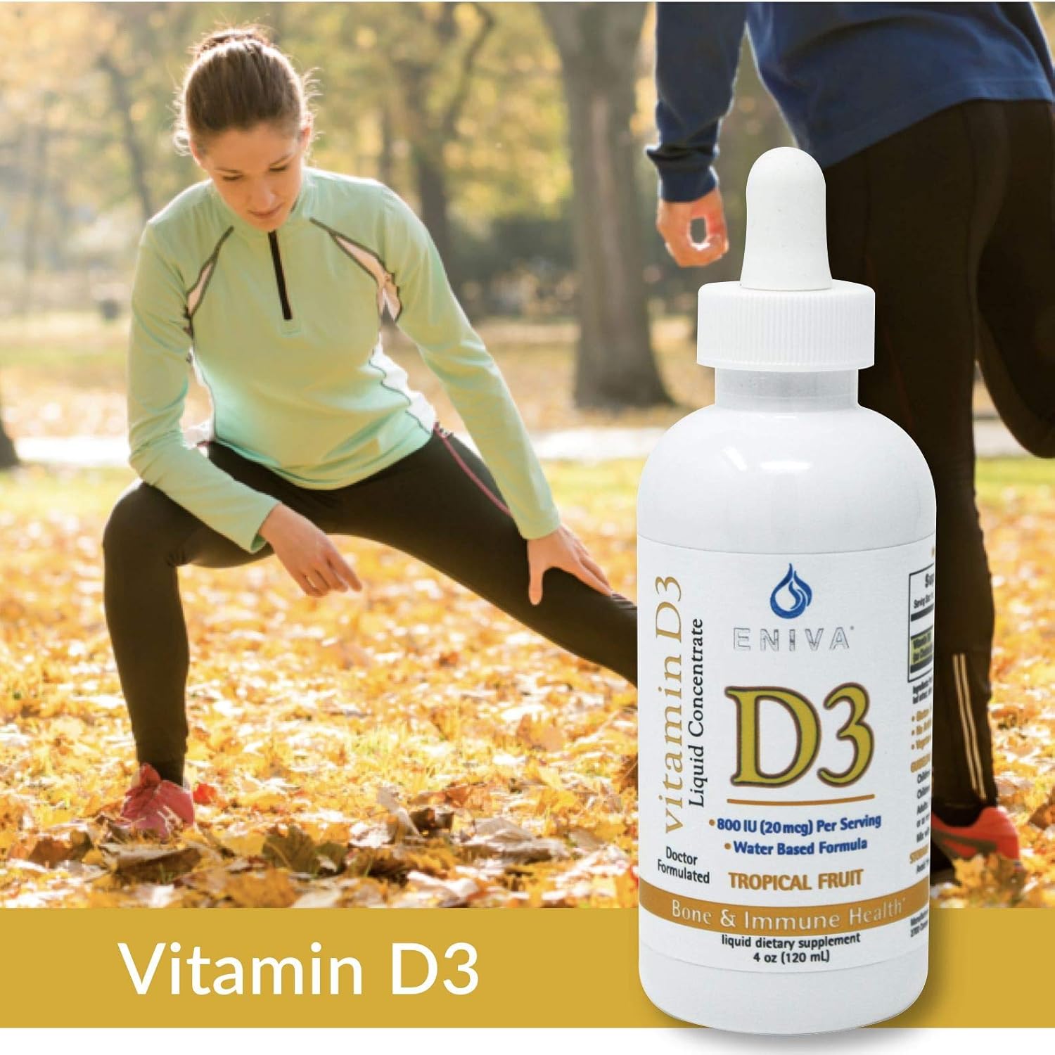 Eniva Health Liquid Vitamin D (D3) | Dr. Formulated for Rapid Absorption (120 mL)