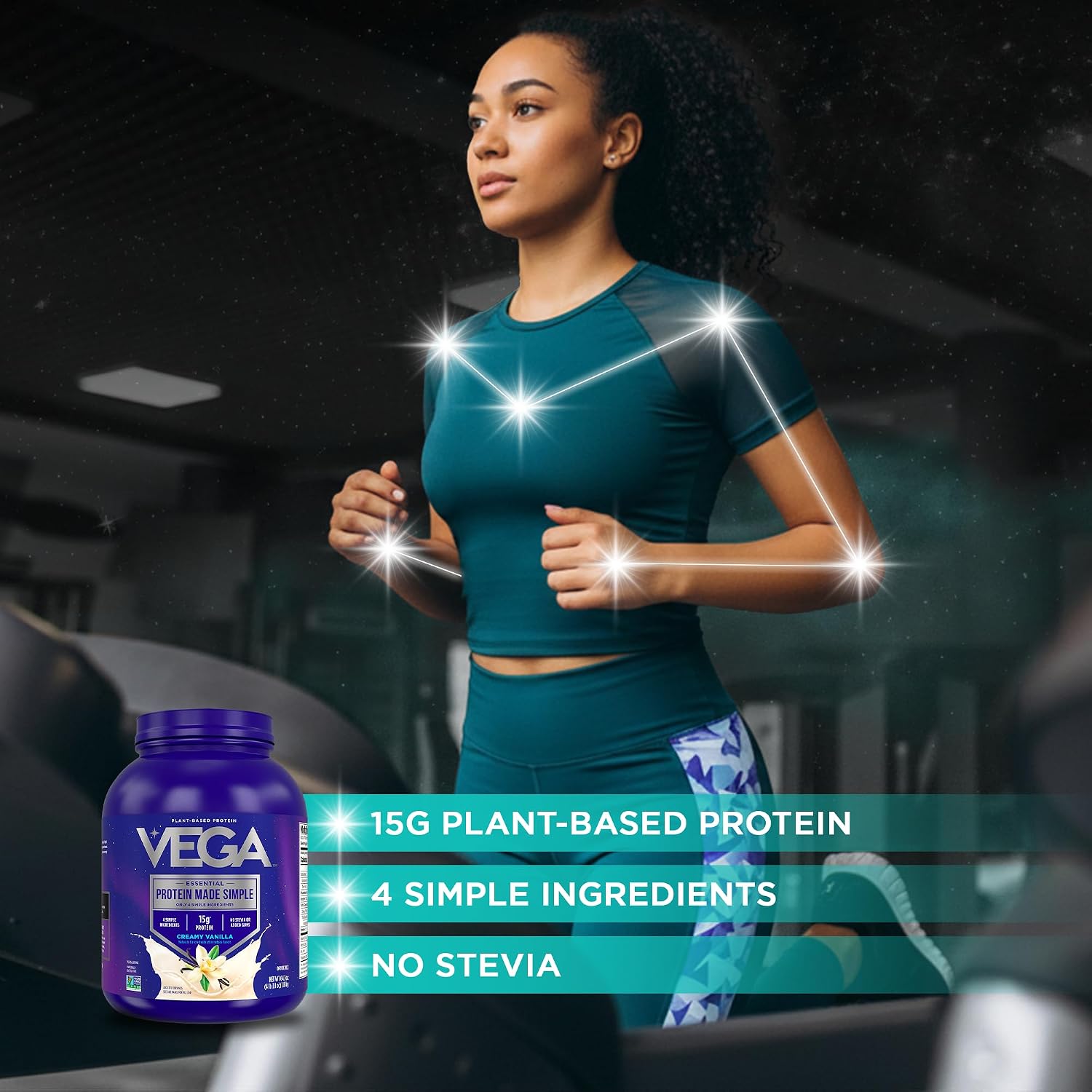 Vega Protein Made Simple Vanilla XL Value Tub (70 Servings) Stevia Free Vegan Protein Powder, Plant Based, Healthy, Gluten Free, Pea Protein for Women and Men, 4.01lbs image 4