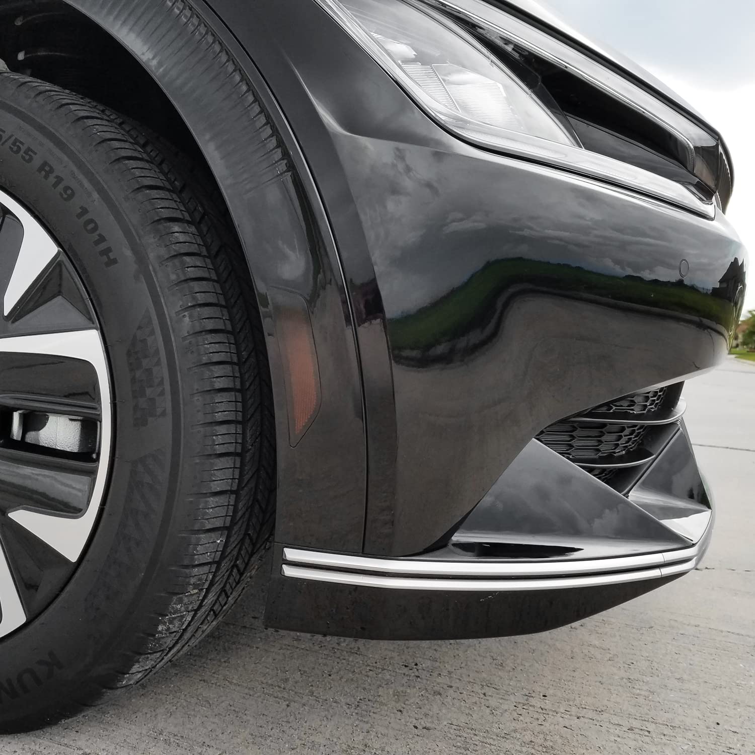 SlickMod PreCut Smoke Tint For 2022-2023 Kia EV6 Reflectors - 20% Dark Smoke Vinyl Overlay (3-Piece Set)