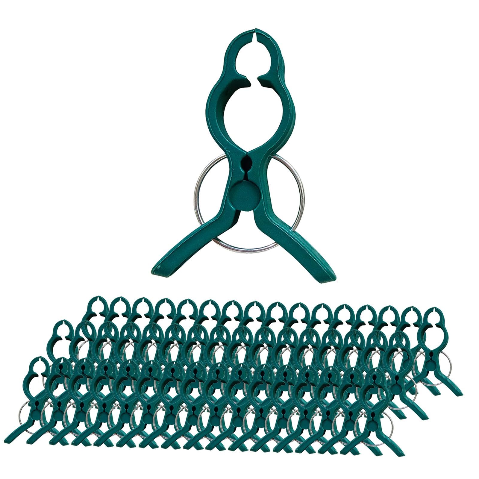 3 Set mit 50 Stück Pflanzenclips Pflanzenstützclips Zimmerpflanzen zur Unterstützung von Stielen Fisch L, Grün
