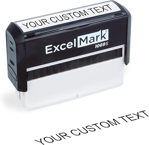 ExcelMark Sello de goma personalizado de una línea (largo)