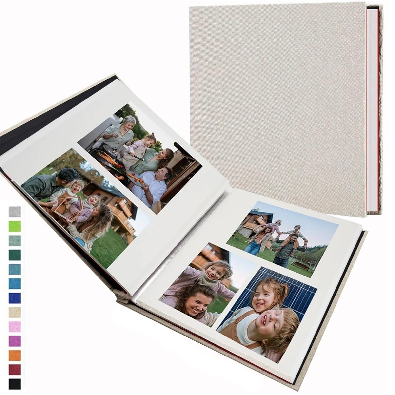 Album Fotografico 1 album fotografico autoadesivo in lino for foto 2x3 4x6 5x7 8x10, libro fai da te, regali di compleanno for donne e mamme