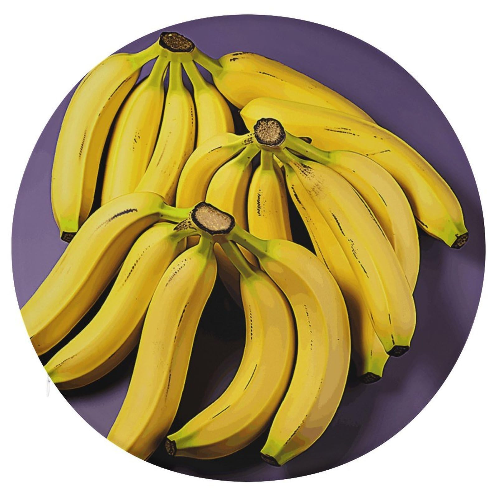 FekiLoot Unique Banana Fruit Circle Cushion Memory Foam Chair Pad Soft Warm Floor Cushions Reversible Seat Cushion Pads with Zipper for Indoor Outdoor Kitchen Dining Office