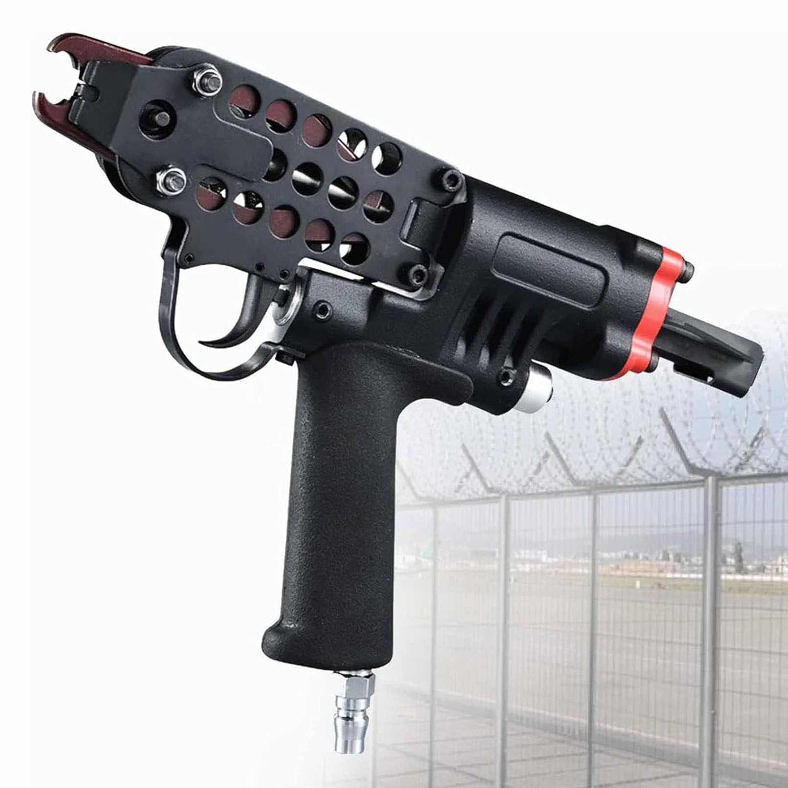 Pistola de clavos neumática tipo C, herramienta de encuadernación de jaula de grado industrial, para aplicaciones de valla y fijación