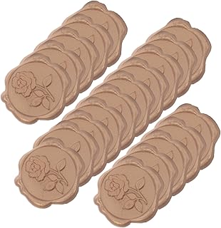 jojofuny 25 Piezas Adhesive Wax Seal Stickers Envelopes Decoraciones Vintage Tarjetas de Cumpleaños y Embossed Color
