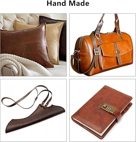 Miniatura 7 de Tela de piel sintética vegana suave e impermeable, material sintético de poliuretano marino, fácil de limpiar y resistente al desgarro, sin olor