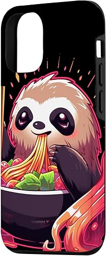 Miniatura 2 de Funda Kawaii para iPhone 13 Sopa de fideos japoneses de perezosos comiendo ramen